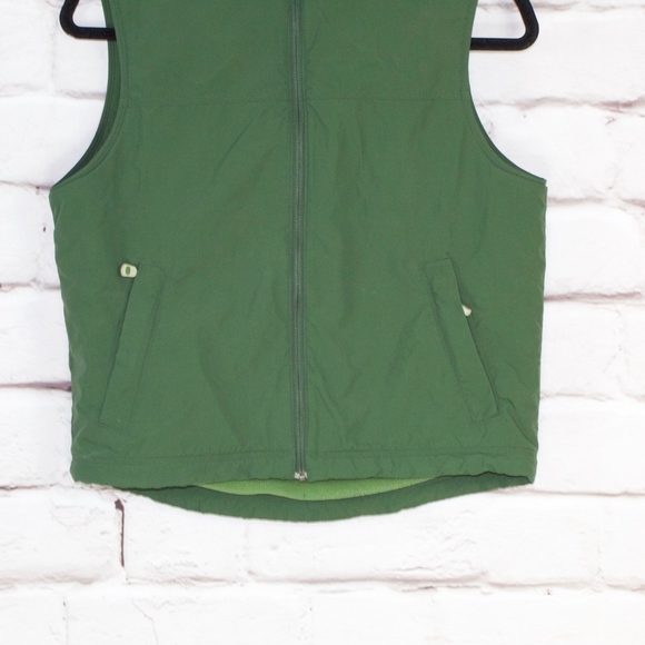 LL Bean Men's Green Vest Fleece Lined Size Medium - Picture 2 of 8